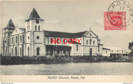 (B&P) Fidji FIJI Naililili Church Rewa 1914. Carte Rare Car Timbrée, Oblitérée Mais Vierge... Impeccable - Fiji