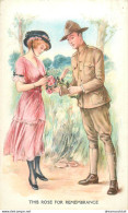 (B&P) Illustrateur Américain Archie GUNN. This Rose For Remembrance - Gunn