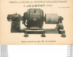 (PB) 59 JEUMONT Usines. Forges Et Ateliers Constructions Electriques Moteur Asynchrone - Jeumont