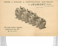 (PB) 59 JEUMONT Usines. Forges Et Ateliers Constructions Electriques Moteurs Asynchrones - Jeumont