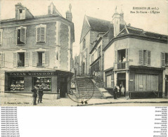 (Ro) 28 EPERNON. L'Eglise Avec Bazar Et Chapellerie Rue Saint-Pierre 1931 - Epernon