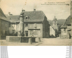 68 SAINT-AMARIN. Fontaine Coq Gaulois Et Eglise 1917 - Saint Amarin