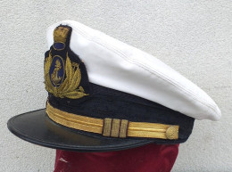 Berretto Visiera Vintage Bancroft Ufficiale Marina Militare Originale Completo - Hoeden