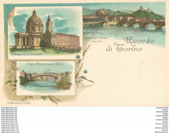 TORINO. Basilica Et Ponte Mosca Verso 1900 état Impeccable - Mostre, Esposizioni