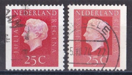 Pays Bas - 1970 - 1980  ( Juliana )   Y&T  N °  882 A  882 B Oblitéré - Oblitérés