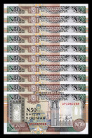 Somalia Brick 1000 Banknotes 50 Shillings 1991 Pick R2b Large Serial Sc Unc - Somalie