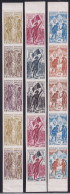 France Essais De Couleur N°1729 /1731 Histoire De France  3 Bandes De 5 Essais De Couleur Bdf Qualité:** - Autres & Non Classés