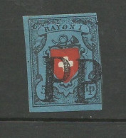 Suisse  N° 14  Oblitéré  PP   AB/ 2ème Choix    Voir Scans    Soldé ! ! ! - 1843-1852 Federale & Kantonnale Postzegels