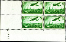 France Coins Datés Poste Aérienne N°8a  85c Vert Clair 4.12.35  Qualité:** - Airmail