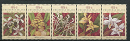 Christmas ** N° 405 à 409 Se Tenant - Fleurs : Orchidées - Christmas Island