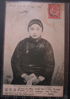 Chine Tientsin Eine Chinesische Schonheit     Cpa Timbrée Poste Française Chine 1908 - Chine