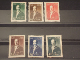 FINLANDIA - 1941 PRESIDENTE 6 VALORI - NUOVO(++) - Unused Stamps