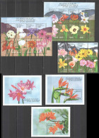 P0285 Central Africa Flora The Pretty Flowers !!! 3Bl+3Kb Mnh - Other & Unclassified