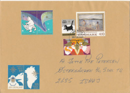 Denmark Cover 30-11-1988 Single Franked And With More Christmas Seals Denmark And Greenland Big Size Cover - Covers & Documents