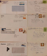 Portugal - Lote De 8 Cartas / Cover - Com Flâmulas / Streamer - Lettres & Documents