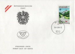 Austria Osterreich 1988 FDC Fertigstellung Der Tauernautobahn, Car Cars Transport, Canceled In Wien - FDC