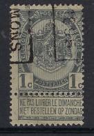 Rijkswapen Nr. 53 Voorafgestempeld Nr. 25 B   MONS 1895 ; Staat Zie Scan ! LOT 321 - Rolstempels 1894-99