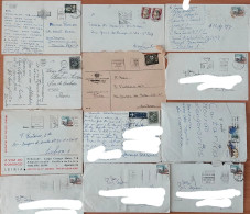 Portugal - Lote De 12 Cartas / Cover - Com Flâmulas / Streamer - Storia Postale