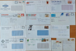 Portugal - Lote De 13 Cartas / Cover - Com Flâmulas / Streamer - Lettres & Documents