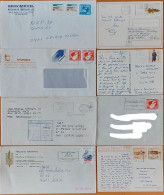 Portugal - Lote De 8 Cartas / Cover - Com Flâmulas / Streamer - Lettres & Documents