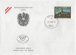 Austria Osterreich 1988 FDC 1200 Jahre Brixlegg, Kirche Church, Canceled In Wien - FDC