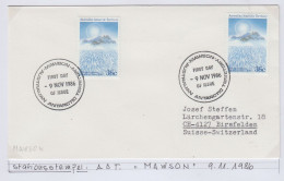 AAT 1986 Antarctic Treaty 2x1v FDC Ca Mawson  (AS155) - FDC