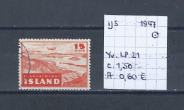 (TJ) IJsland 1947 - YT LP. 21 (gest./obl./used) - Luchtpost