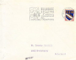 France-Mulhouse-12/08/1963-2ème Concours International Des Sapeurs-pompiers - Sapeurs-Pompiers