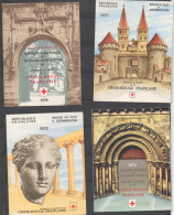 FRANCE CARNET CROIX ROUGE ANNEES 1970 -1971 - 1972 - 1973 N°s 2019, 2020, 2021, 2022  TTB - Croce Rossa