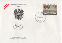 Austria Osterreich 1988 FDC 400 Jahre Standiger Postdienst In Kärnten, Canceled In Wien - FDC