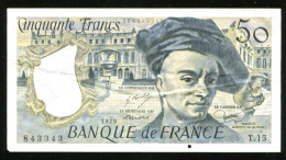 France, 50 Francs, Quentin De La Tour, 1979, N° : T.15-843343, TTB (VF), Pick#152a, F.67.04 - 50 F 1976-1992 ''quentin De La Tour''