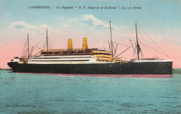 Cherbourg * Paquebot S.S. EMPRESS OF SCOTLAND * Empress Of Scotland * Canadian Pacific Line * écosse - Cherbourg