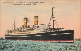 Cherbourg * Paquebot S.S. EMPRESS OF FRANCE * Empress Of France * Canadian Pacific Line - Cherbourg