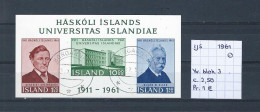 (TJ) IJsland 1961 - YT Blok 3 (gest./obl./used) - Blocs-feuillets
