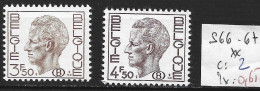 BELGIQUE SERVICE 66-67 ** Côte 2 € - Mint