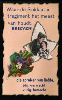 FANTASIE - WAAR DE SOLDAAT IN 'T REGIMENT HET MEEST VAN HOUDT : BRIEVEN DIE SPREKEN VAN LIEFDE - COLLAGE - Collections & Lots