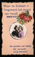 FANTASIE - WAAR DE SOLDAAT IN 'T REGIMENT HET MEEST VAN HOUDT : BRIEVEN DIE SPREKEN VAN LIEFDE - COLLAGE - Colecciones Y Lotes