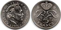 MA 29043  / Monaco 5 Francs 1976 SUP - 1960-2001 Francos Nuevos