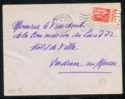 PAIX 50c Rouge Avec Bde PUBLICITAIRE  MOET & CHANDON - Champagne   - OB 18/01/1936 - Cartas & Documentos