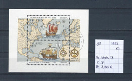 (TJ) IJsland 1992 - YT Blok 13 (gest./obl./used) - Blocs-feuillets