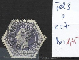 BELGIQUE TELEGRAPHE 3 Oblitéré Côte 7 € - Timbres Télégraphes [TG]