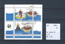 (TJ) IJsland 1994 - YT Blok 15 (gest./obl./used) - Blokken & Velletjes