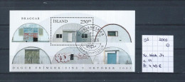 (TJ) IJsland 2003 - YT Blok 34 (gest./obl./used) - Blocs-feuillets