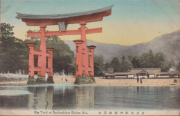 JAPON HIROSHIMA BIG TORII AT ITSUKUSHIMA SHRINE AKI - Hiroshima