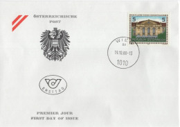 Austria Osterreich 1988 FDC 75 Jahre Wiener Konzerthaus, Music Musik Musique, Canceled In Wien - FDC