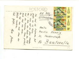 PAPILLON - MALAISIE - Affranchissement Sur Carte Postale Pour La Suisse - Schmetterlinge