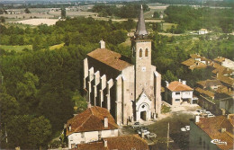 VILLENEUVE-DE-MARSAN (40) Vue Aérienne Sur L'Eglise Et La Campagne Villeneuvoise  CPSM GF - Villeneuve De Marsan