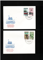 DDR - 24 9 1985 2 FDC EISENBAHNWESEN - 1981-1990