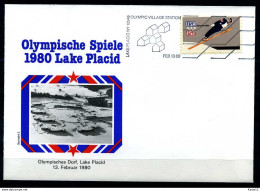 E07603)Olympia 80 Sonderbeleg Lace Placid 1980 - Hiver 1980: Lake Placid