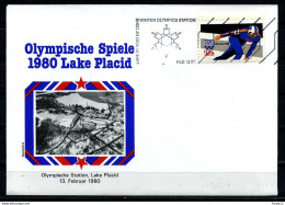 E07604)Olympia 80 Sonderbeleg Lace Placid 1980 - Invierno 1980: Lake Placid